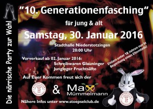 Plakat Fasching 2016