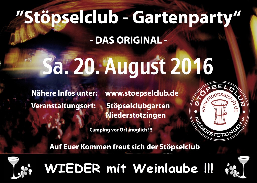 Plakat Gartenparty 2016